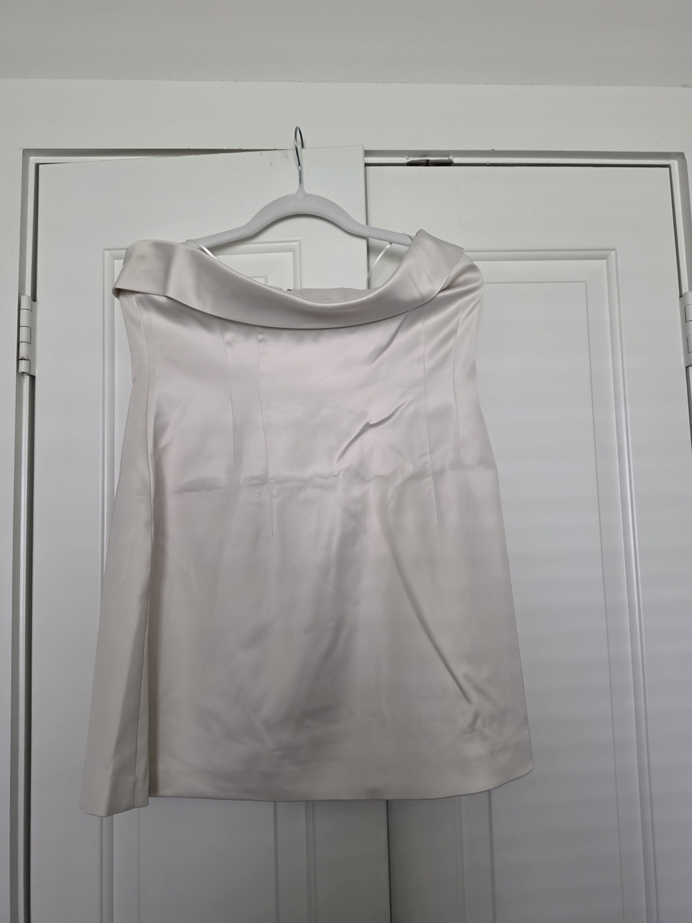 French Connection Classic Cream Satin Mini Dress US Size 10 - NWT